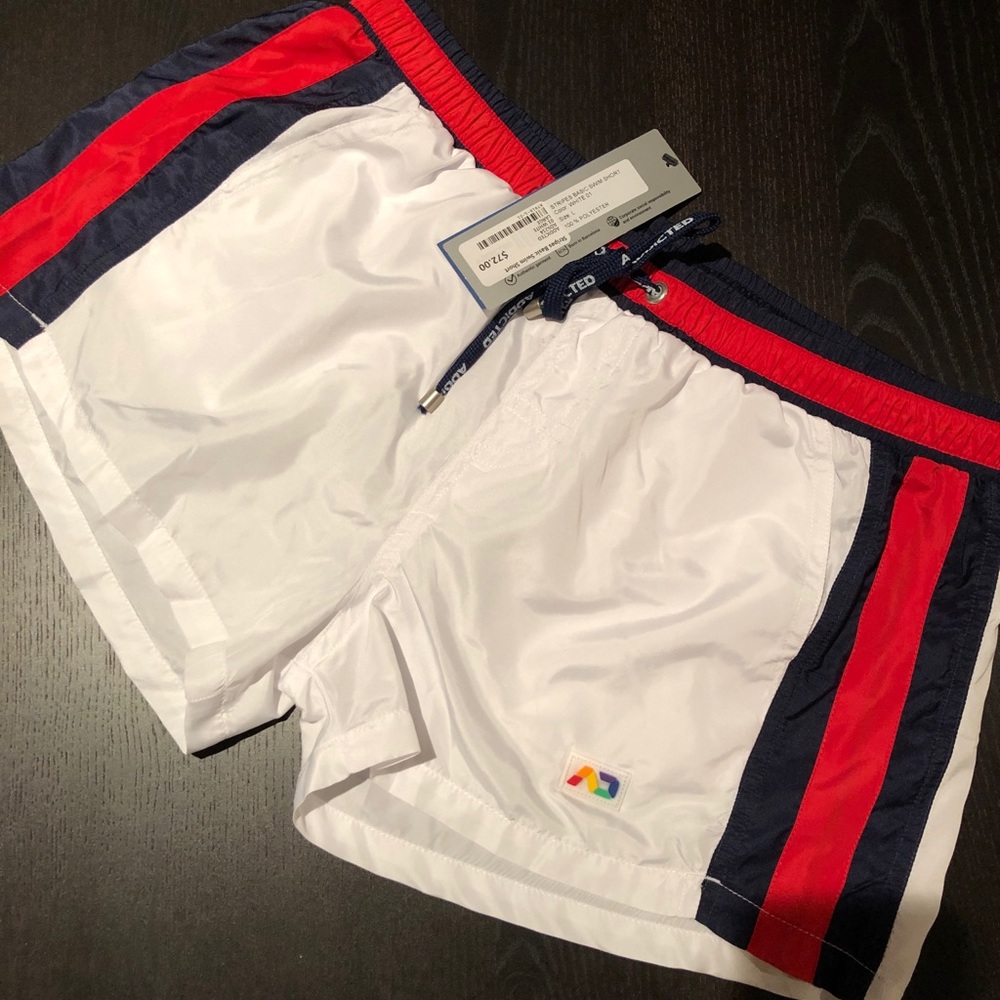 Addicted Stripes Basic Swim Short - Size Large